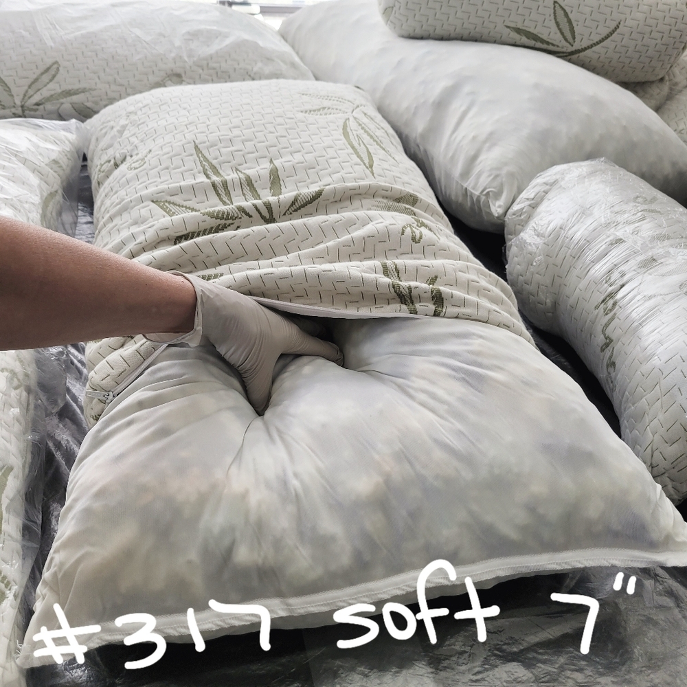 Bamboo #317 Pillow 7" Shredded Memory Foam Soft Removable Zip Cover - Picture 6 of 15